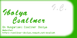 ibolya csallner business card